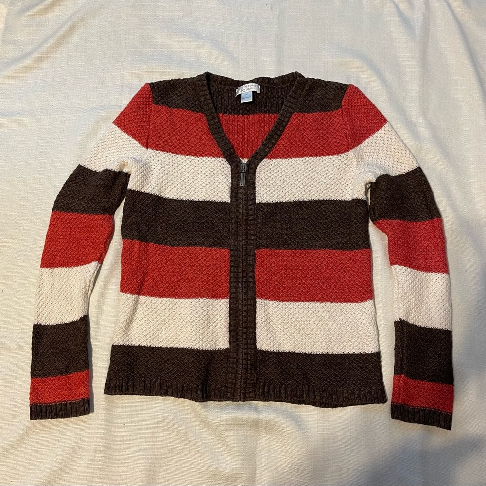 Candy Corn Fall Zip Up Sweater